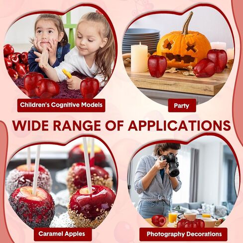 Yunlly 24 Pcs Fake Fruit Artificial Apples Realistic Artificial Fruits Lifelike Decorative Fake Apples Simulation Faux Apples Apple Decor for Home Kitchen Table Basket Decoration (Stylish) in Saudi Arabia