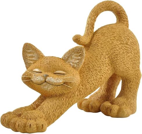 JFSM INC. Whimsical Black Cat Stretching Figurine Cute Collectible - Happy Cat Collection - Gifts for Cat Lovers, Cat Lover Gifts for Women, Cat Lover Gifts for Men, Cat Decor for Cat Lovers in Kuwait
