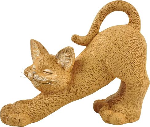 JFSM INC. Whimsical Black Cat Stretching Figurine Cute Collectible - Happy Cat Collection - Gifts for Cat Lovers, Cat Lover Gifts for Women, Cat Lover Gifts for Men, Cat Decor for Cat Lovers in Kuwait