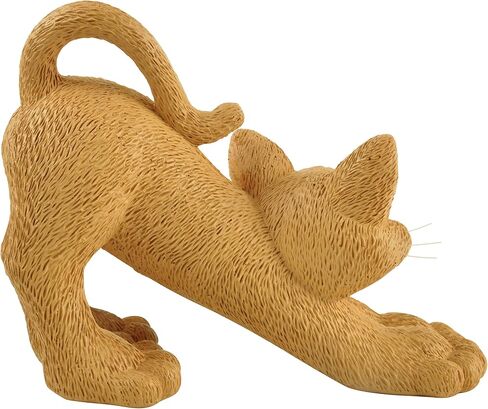 JFSM INC. Whimsical Black Cat Stretching Figurine Cute Collectible - Happy Cat Collection - Gifts for Cat Lovers, Cat Lover Gifts for Women, Cat Lover Gifts for Men, Cat Decor for Cat Lovers in Kuwait