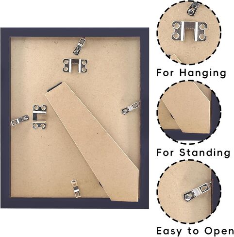 Black 8x10 Picture Frame with Mat for 5x7 Display, Desk Wall Photo Frame for Horizontal and Vertical, 10 Pack in Saudi Arabia