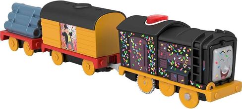Thomas & Friends Motorized Toy Train Talking Percy Engine with Phrases & Sounds Plus Harold the Helicopter for Ages 3+ Years in Kuwait