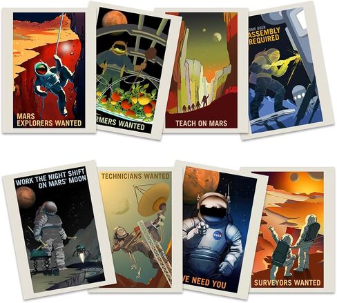 Doppelganger33 LTD NASA Poster Space Exploration Travel AD Pack x 18 Posters Art Prints in Kuwait