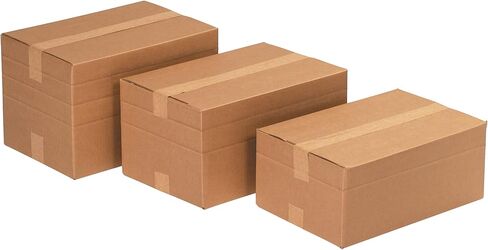BOX USA 10 عبوات من صناديق الورق المقوى المموج شديدة التحمل ومتعددة العمق، مقاس 60.96 سم طولًا × 60.96 سم عرضًا × 60.96 سم ارتفاعًا، كرافت، شحن، تعبئة وتحريك in Saudi Arabia