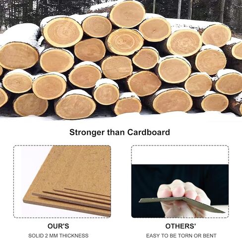 واقيات شحن بطاقات التجارة الخشبية لبطاقات البيسبول، وألواح الشحن البريدية للبطاقات الرياضية من اللوح الخشبي - 100 قطعة in Kuwait