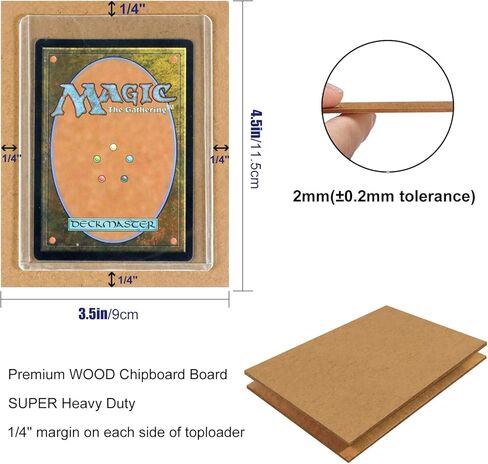 واقيات شحن بطاقات التجارة الخشبية لبطاقات البيسبول، وألواح الشحن البريدية للبطاقات الرياضية من اللوح الخشبي - 100 قطعة in Kuwait