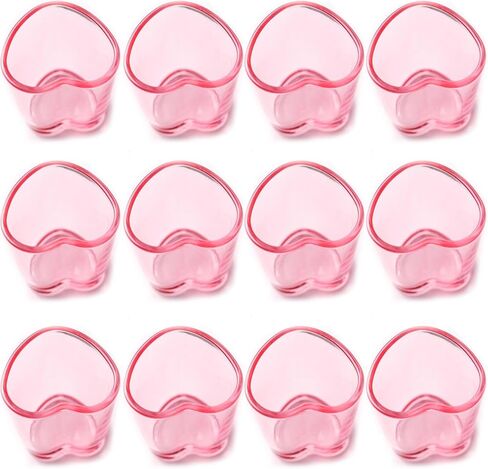 Heart Shot Glasses Set, Pink Shot Glass Cute For Bar Cart Accessories 1.5oz in Saudi Arabia