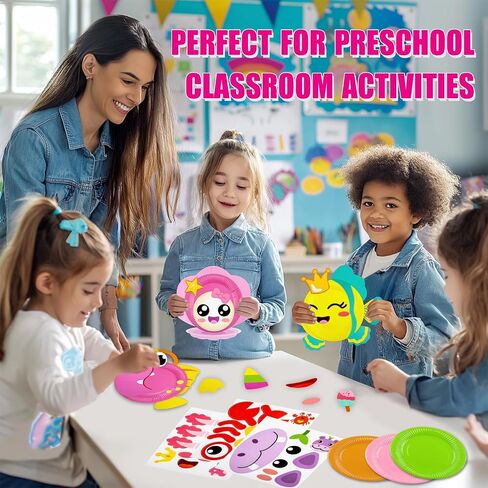 16 Pack Arts and Crafts for Kids, Toddler Crafts Animal Paper Plate Art Kit Gift for 3 4 5 6 Year Old Boys Girls DIY Kids Crafts for Birthday Party Favor Preschool Classroom Christmas Party Games in Saudi Arabia