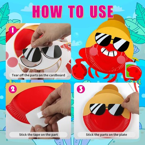 16 Pack Arts and Crafts for Kids, Toddler Crafts Animal Paper Plate Art Kit Gift for 3 4 5 6 Year Old Boys Girls DIY Kids Crafts for Birthday Party Favor Preschool Classroom Christmas Party Games in Saudi Arabia