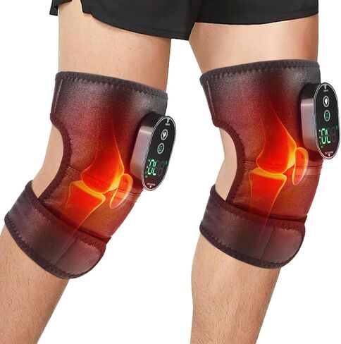 WOLOYHEATIE 2pcs Cordless Heating Pad for Knee Heated Knee Wrap Heating Knee Wrap Adjustable Wireless Heating Pad for Knee Elbow Shoulder in Saudi Arabia
