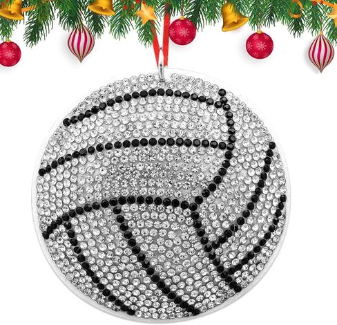 Volleyball Christmas Ornament 2024 - Volleyball Ornaments for Christmas Tree - Car Hanging Ornament Decorations - Volleyball Gifts for Kids Boy Men Teen Girls, 2.5" in Saudi Arabia