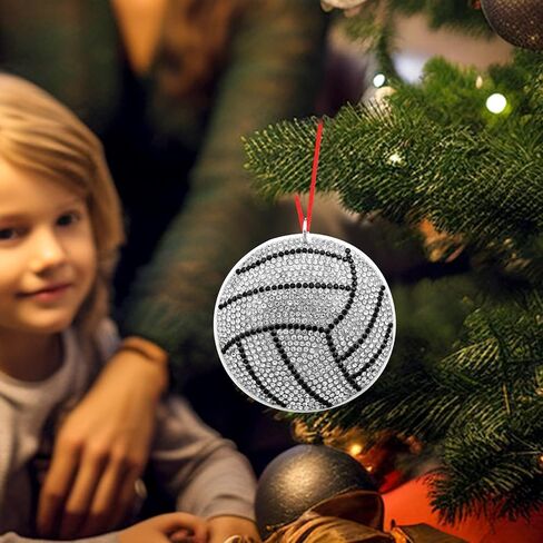 Volleyball Christmas Ornament 2024 - Volleyball Ornaments for Christmas Tree - Car Hanging Ornament Decorations - Volleyball Gifts for Kids Boy Men Teen Girls, 2.5" in Saudi Arabia
