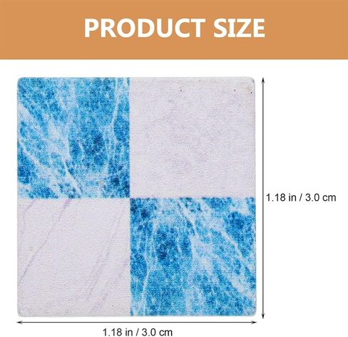 Zerodeko Model Kits 27Pcs Flooring, Miniature Wood Floor Boards Mini Square Brick Sheets Decorative Mosaic Tiles Mini House Furniture Buliding Accessories (Black White) Home Decor in Kuwait