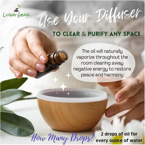 White Sage Smudge Essential Oil for Negative Energy Clearing and Protection - A Smokeless Diffuser Oil Alternative to Burning Sage Bundles - 10ml in Saudi Arabia