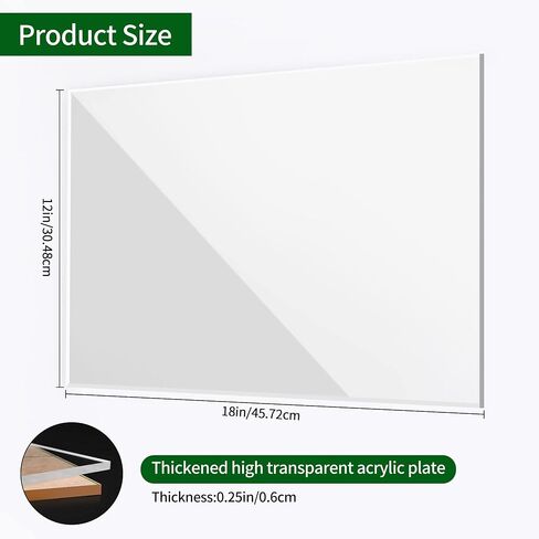 12 Pieces 5 x 7 Inch Clear Acrylic Sheets Blank Acrylic Signs, 1/8"Thick (3mm) Thick Acrylic Sheet Perfect for Wedding Table Numbers, Acrylic Table Signs, Engrave, Calligraphy and Painting in Saudi Arabia