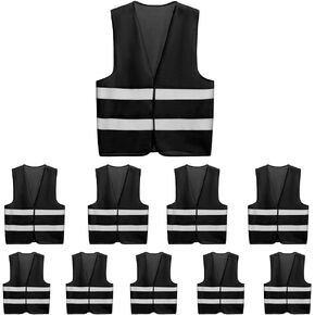 10 Pack Mount Marter Safety Reflective Vest for Outdoor Operator and Sportsmen