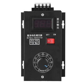 Universal PWM DC Speed Controller 120v ac to dc 6 amp 120v pwm Motor Speed Controller PLC 15A Display Motor Governor with 20A Ceramic for DC 6-90V Motor