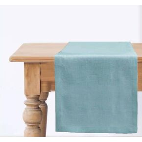 YCC 13 x 72 Inch Purple Cotton Table Runner -100% Pure Cotton Table Runner for Party, Thanksgiving Christmas Holidays, Winter-Fete, Handcrafted from European Flax and Machine Washable (Purple, 13X72)