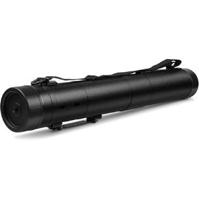 Flexzion Poster, Art, Document Tube with Strap, Expandable Waterproof Plastic Container, Telescoping Cylindrical Storage Case, Portable Paper Holder for Draft Sketch Blueprint, 4.7 IDx31.7-51.2 Inch