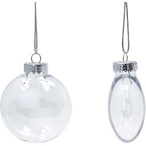 Creative Hobbies® Clear Plastic Fillable Christmas Ornament Discs 100mm (3.94") Diameter - Pack of 12 - Great for Crafts!