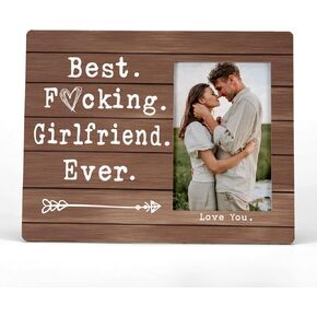 FONDCANYON Best Girlfriend Ever Picture Photo Frame,Best Girlfriend Picture Frames,Best Girlfriend Gifts For Women Her Birthday Christmas Valentine Anniversary(4x6 Inch Photo)