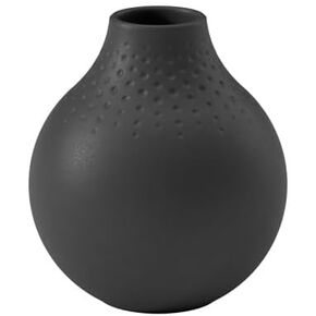 Villeroy & Boch Collier Noir Tall Vase : Carre, 4.5 in, Black