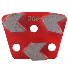 3PCS Trapezoid, floor grinder trapezoid grinding Concrete/Cement/Paint Floor Grinding Pad Disc #30 Grit Metal Scraper for Grinder Floor Concrete