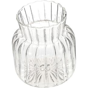 ABOOFAN Striped Glass Vase Floral Arrangements Vase Centerpiece Glass Vases Hydroponic Bottle Vases Clear Glass Vase Simple Glass Vase Cylinder Vase Nordic Decor Flowers Flower Arrangement