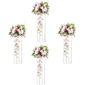 WEERSHUN 4 pcs flower stand (19.69 inches), Suitable for wedding centrepiece table decorations, Home, Dining Table, Birthday Party Decorations, This flower stand Makes A Perfect Blend With Flowers