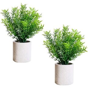 Fake Plants 2 Packs Artificial Eucalyptus Plants for Indoor Mini Artificial Potted Plants for Home Bathroom Office Decor