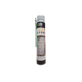 V21 Stone Adhesive All Weather Bonding Heavy Duty Landscape and Construction Glue 28 oz (1 Can + Cleaner)