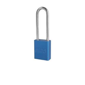 American Lock A1107BLU1KEY Padlock, Aluminum, Blue