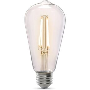 Feit Electric Motion Sensor, Non-Dimmable, Indoor/Outdoor LED Bulb with Exposed Filament, ST19 on E26 Base, High CRI, 60 Watts Equivalent, 2700K, Soft White - ST19CL927CA/MM/FILED