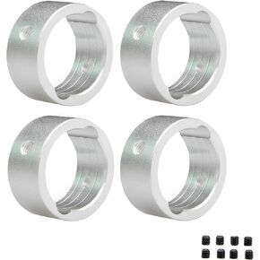 Levigo 4PCS 17mm RC Aluminum Joint Cup Reinforced Ring Compatible With TRAXXAS 1/6 4WD XRT 8S-78086-4, RC Upgrade Parts Drive Cup Sleeves Protect Ring, Black