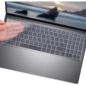 Silicone Keyboard Cover for Dell Inspiron 15 3510 3511 3515 3525 3530 3535 5510 5515 5518 7510, Dell Inspiron 16 7610, Dell Vostro 15 3510 5510 5515, Dell Latitude 3520 15.6 (Black)