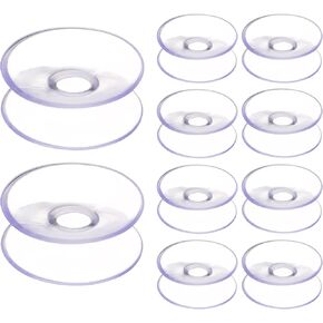 PRETYZOOM Cup 10pcs Sucker Pads for Glass Clear Desk Pad 30mm Suction Cups Clothes Rack Suction Cups for Glass Table Tops Dual Side Suction Cups Desk Suction Cups Hanger Absorber with Hook