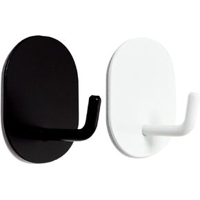 Magnetic Hooks,Hanging Coats,Utensils,Refrigerator,Grills,Keys, for Home Kitchen,Attract Magnetic Wreath Hanger for Metal Doors and Surfaces(White&Black, 2psc)
