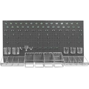 Azar Displays 900988-BLK 125-PIECE PEGBOARD ORGANIZER KIT (2-24""X 24"")", Black