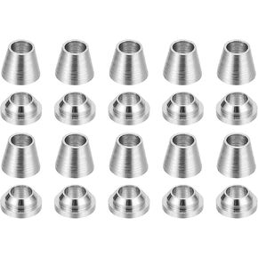 PATIKIL 6mm Tube OD 304 Stainless Steel Compression Tube Fitting Sleeve, 20 Pack Double Ferrule Ring Tubing Fitting Assortment Kit, Silver