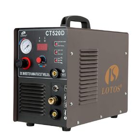 LOTOS LTPDC2000D 2024 Upgraded 3 in 1 Plasma Cutter TIG Sitck Welder Combo, 5/8" 16mm Clean Cut 3/4" 20mm Severance Cut 50A Non-Touch Pilot Arc Plasma Cutting Machine, 200A Tig & Stick Welder, Brown