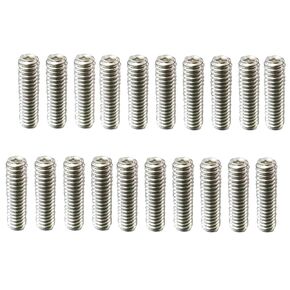 20pcs Allen Head Screw 1/4-20x1" Hexagon Hex Socket Set Screw 304 Stainless Steel Full Thread Cup Point Grub Screws