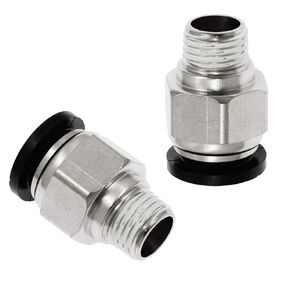 Pneumatic Male Straight Push to Connect Fitting 12mm Tube OD x 1/4" NPT Thread - Pack of 5