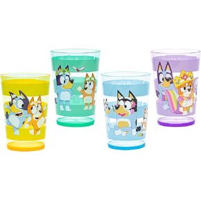 Zak Designs DreamWorks Gabby's Dollhouse Nesting Tumbler Set for At Home, 14.5oz Non-BPA Plastic Cups, 4-Pack (Gabby, Pandy Paws, Cakey Cat, Mercat, Kitty Fairy, Baby Box)