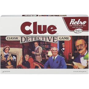 Hasbro Gaming Retro Series Clue 1986 Edition Board Game, Classic Mystery Games for Kids, Family Board Games for 3-6 Players, Family Games, Ages 8+