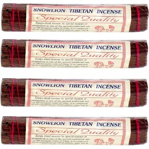 Snow Lion Incense - 30 Sticks per Pack - 7-1/4" Length- sold in 4 packs