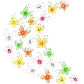 Zonon 60 Pieces Colorful Butterflies Set, Nylon Butterflies Wire Butterfly with Delicate Gem for Home and Wedding Table Scatter Scrapbook Craft Card Decoration, 2 Sizes (2.5 cm and 3 cm)