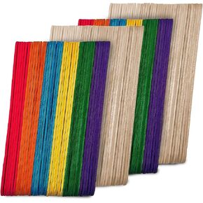 Darice 1000 Pcs Popsicle Stick, 4.5" Natural Wood Craft Sticks Supplies, Ice-Cream Stick Pop, Ages 3+