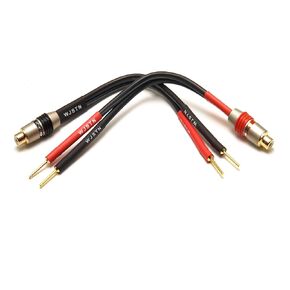 RCA to Flex Pin Banana Plug Adapter 6 inches Flex Pin Banana Plugs to Female RCA Audio Cable 2Pack (4mm Banana Plug to RCA)