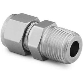 SWAGELOK SS-810-1-12 Stainless Steel, 1/2 in. Tube OD X 3/4 in. Male NPT, Male Connector, Tube Fitting