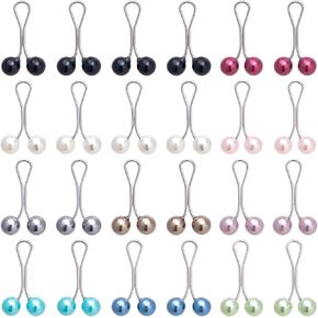 Joez Wonderful Hijab Pins Clips for Women, Cute Scarf Clip Hijab Pins Pearl Brooch Pins, Headscarf Shawl Scarf Muslim Hijab Scarf Clips Safety Pins Buttons Wedding Dress Decorative Boutonniere